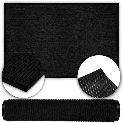 Felpudo de goma de 120x80cm, para exteriores e interiores, para zapatos. (1/5)