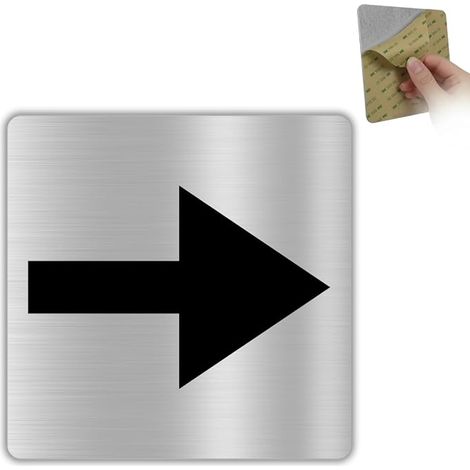 Arrow Sign Direction - 10x10cm - Aluminium - Corridor Marker (1/3)