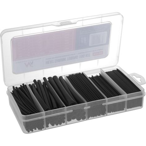 Maclean MCTV-545 Set di Guaine termorestringenti Colore Nero (1/3)