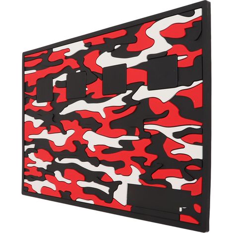 Tapis de barbier magnétique antidérapant motif camouflage, station de rangement en silicone pour tondeuse et ciseaux, set de coiffure professionnel (1/5)