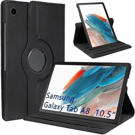 Coque rotation 360 pour Samsung Galaxy Tab A8 10,5" X200-X205-X207 - Noir (1/4)