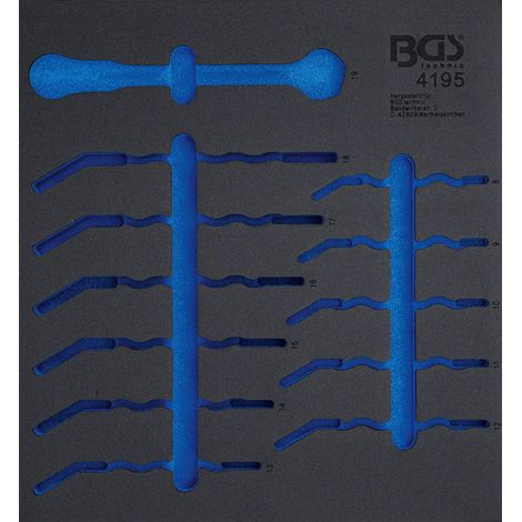Inserto espuma BGS taller negro 408x378x32 mm
