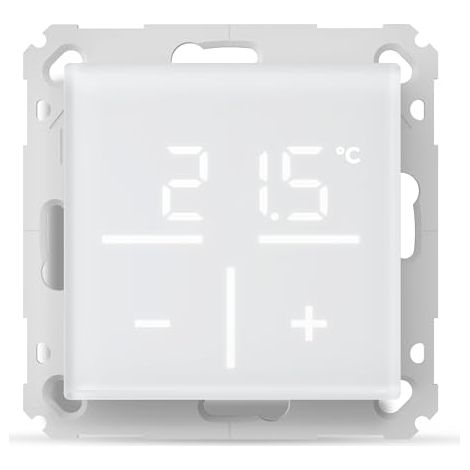 Homematic IP Termostato de pared de cristal, Smart Home, mide la temperatura + humedad del aire, termostato digital, radiador/calefacción por suelo radiante con aplicación, Alexa, Google Assistant