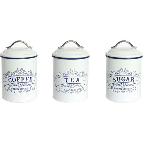 Barattolo Contenitore Ermetico Scatola Alimenti Cucina Con Coperchio Shabby, misuraBarattolocoloreZucchero (1/4)
