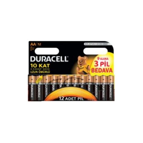 Batterie alcaline Duracell tipo AA, 12 pezzi. (1/2)