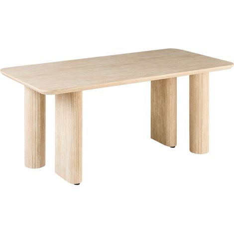 Esstisch BARROY Travertinoptik 180 cm 90 cm