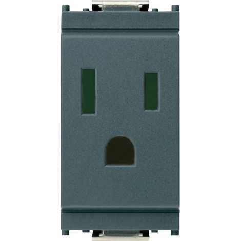 VIMAR - 16242 SICURY Steckdose 2P+T 15A USA+SASO grau