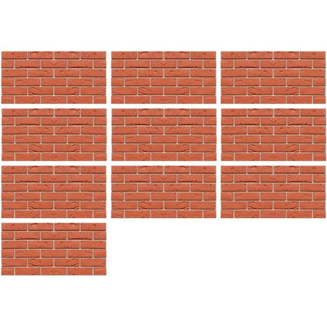 Autocollants Muraux Brique Rouge 10 Pièces Panneaux En PVC Pour Cuisine Et Décoration Intérieure Anti-Rayures (1/5)