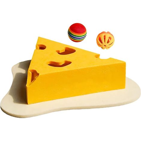 Griffoir interactif pour chat avec design fromage (1/5)