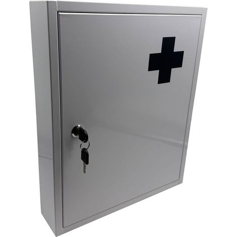 Armario médico con cerradura - Blanco, 5 compartimentos