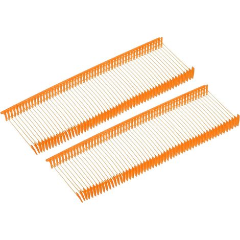 Attaches D'étiquetage Standard, Plastique Régulier, Barres D'étiquetage Pour Pistolet D'étiquetage Standard Barres D'étiquetage 25mm/1 Pouce, Pack 2500 Orange Rouge (1/5)