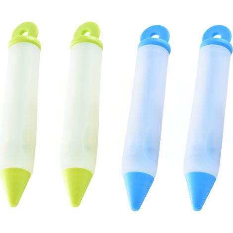 Stylo À Décorer Les Gâteaux - Embouts À Douille En Silicone Alimentaire - Pour Gâteaux Cupcakes Pâtisseries - Lot De 4 (1/5)