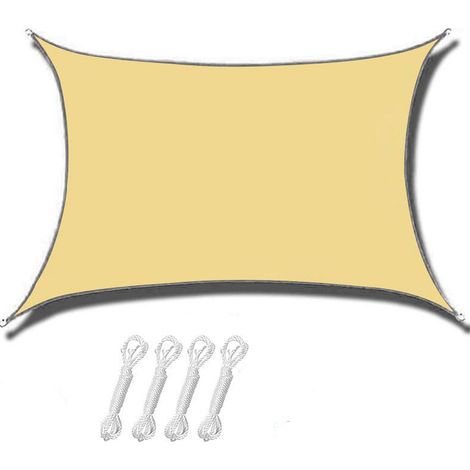 Voile d'ombrage extérieure anti-UV pour jardin, piscine, terrasse ou patio