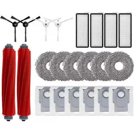 22-teiliges Set für Roborock Q Revo MaxV/Q Revo S/Q Revo Pro – Ersatzteile: Hauptbürste, Staubbeutel, HEPA-Filter und Reinigungstücher