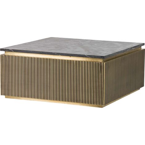 Lumina Stone Couchtisch aus Metall und MDF, 90 x 90 x 40 cm (1/5)