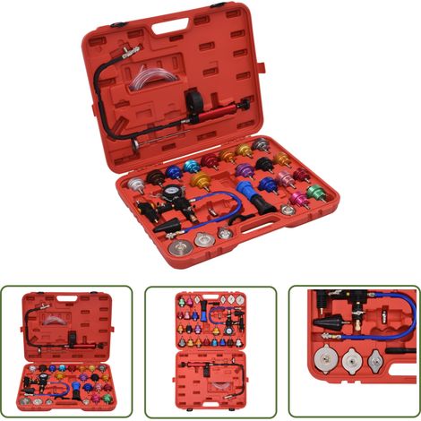 The Living Store Druckprüfgerät für Kühlsystem & Kühlerdeckel 28-tlg. - Kühlsystemprüfung - Drucktest - Leckageortung - Kühlmittelwechsel - Werkstattset (1/5)