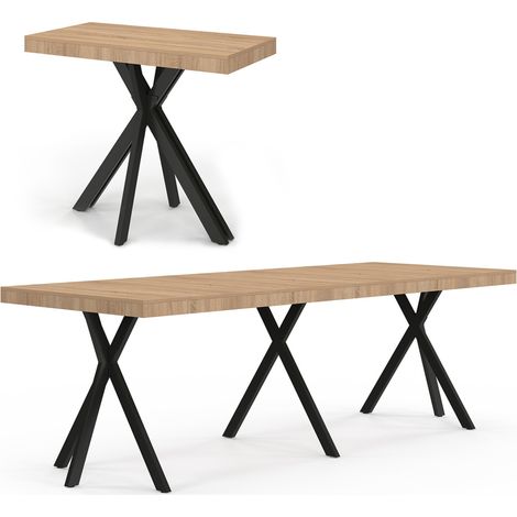 Table console extensible ALIX 10 personnes 235 cm design industriel (1/5)