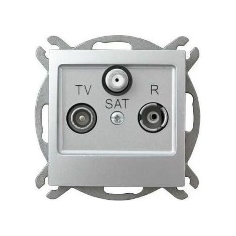 Prise murale Ospel Modèle RTV-SAT 3 prises avec terre
