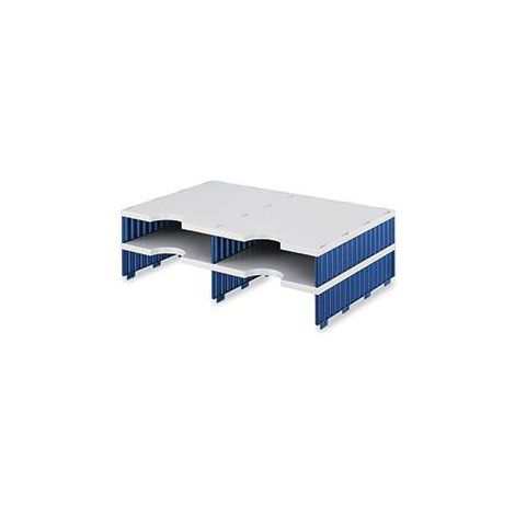 Dokumentenablage doc duo Aufbaueinheit 48,5 x 14 x 33,1 cm (B x H x T) Polyl grau/blau (1/3)