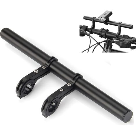 Prolunga per manubrio di bicicletta, staffa in alluminio extra-lunga da 30 cm (11,8 pollici) per supporti per luci/telefono. (1/4)