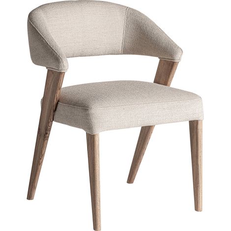 Chaise contemporaine en bois de chêne finition vieilli brun clair - Brun clair effet vieilli (1/5)
