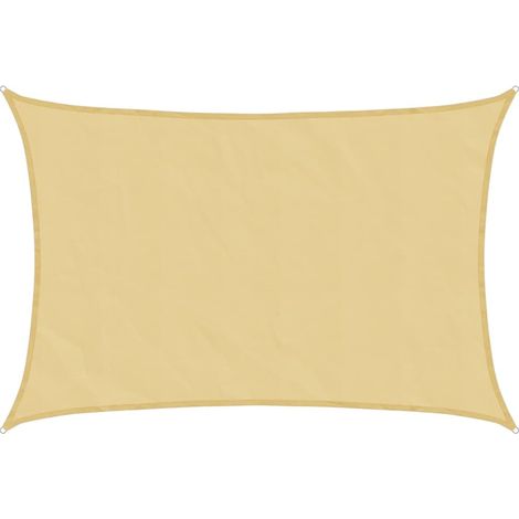 vidaXL Sun Shade Sail Sand 6x4 m 100% Polyester Oxford