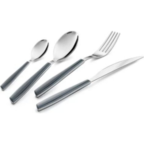 Servizio di Posate da Tavola Completo Fast Grigio Eme 24 Pezzi