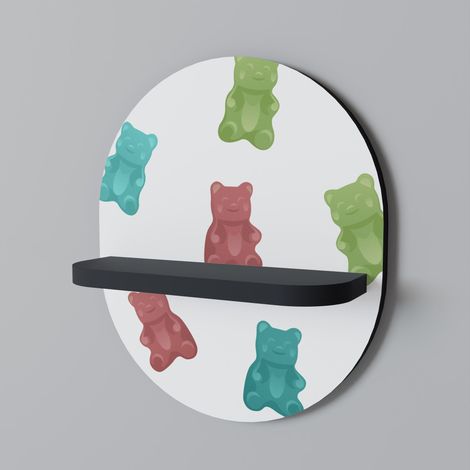 GUMMY BEARS Mensola ovale nera (1/5)