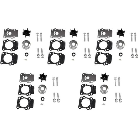 Kit de 5 turbines de pompe à eau pour moteur hors-bord Yamaha 9,9 15 CV 682-W0078-A1-00 18-3148 (1/5)