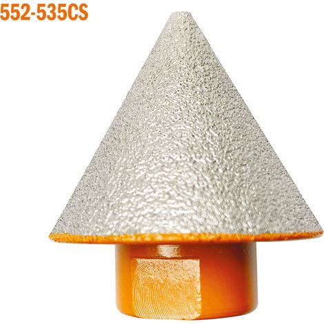 552-535CS FRAISE CONIQUE DP POUR GRÈS/MARBRE S=M14 D=5/35X30 A=65 DR (1/5)