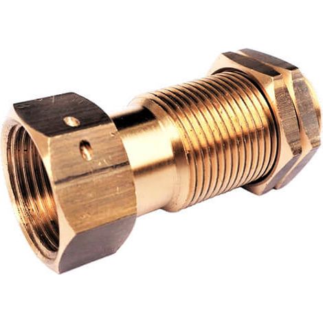 Raccord compteur pour étrier avec 2 contre-écrous ET - M 20x27 - long 58mm