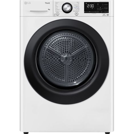 Sèche linge LG RH90V9AVBN blanc 9 kg pompe à chaleur