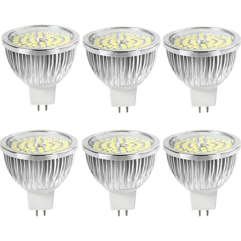 Spot encastré LED MR16GU5.3, lumière chaude, 12 V AC/DC, 550 lumens, angle de faisceau de 120°, non dimmable, lot de 1 (1/5)