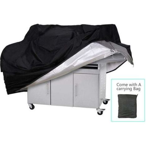 Waterproof BBQ cover, UV-resistant BBQ cover, durable and practical, tear-resistant, black BBQ cover (170X61X117CM)