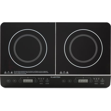 Klarstein Placa de inducción doble VariCook Slim 3500 W, temporizador, 240 ºC, táctil