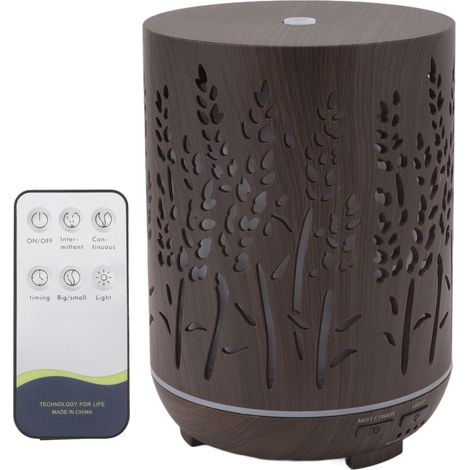 300-ml-Luftbefeuchter aus Holz mit Duftfunktion und Nachtlicht für Schlafzimmer, Wohnzimmer und Büro, EU-Stecker 100–240 V (1/5)