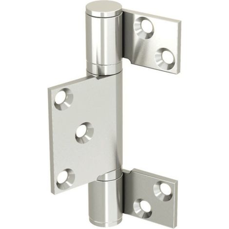 Edelstahl-Scharnier 3-flügelig mit Stift 10 mm, 104,5 x 67 mm zum Anschrauben