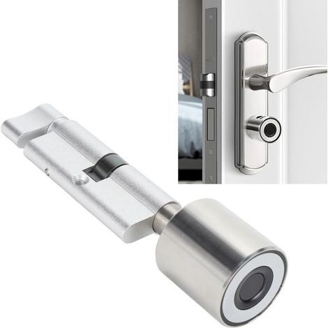 Smart Electronic Door Lock Cylinder, Smart Door Lock Cylinder, Fast Recognition, App Control, Smart Lock for - Lock Cylinder Height (1/5)