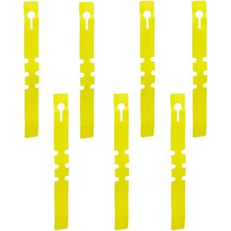 100 étiquettes pour plantes, étiquettes jaunes en plastique ajustables à suspendre aux arbres, à enrouler autour des plantes de jardin, pour identifier les semis, les légumes, les fleurs et les plante (1/5)