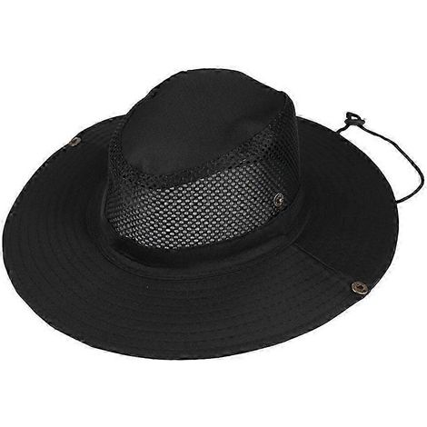 Nouveau chapeau de soleil à large bord, bob d'été en maille, protection UV pour le camping et la pêche. (1/5)