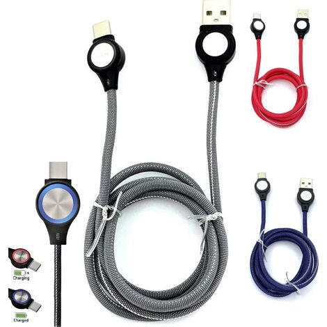 Andowl - Cavo Di Ricarica Rapida Per Android Attacco Type-c A Usb 2.0 Con Luce 1mt Q-t51b - (1/5)