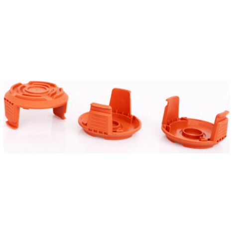 Juego de 3 cubiertas de bobina para desbrozadoras, tapas de repuesto para desbrozadoras WORX WA0010, reemplaza la cubierta de bobina WORX WA6531 GT (1/4)