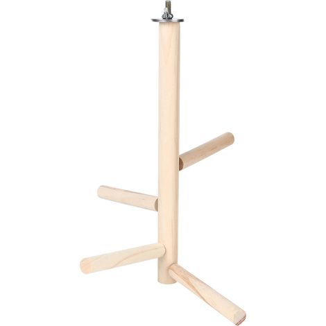 Perchoir en bois pour cage à oiseaux, perchoir en bois naturel pour perruches et perroquets, perchoir en bois durable pouvant accueillir plusieurs oiseaux. (1/5)