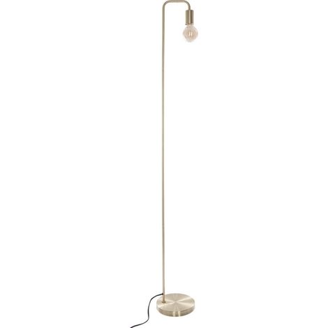 Atmosphera – Lampadaire en métal doré 150cm – Fer et résine plastique – Base D. 20cm – Douille E27 – Puissance max 60W – Poids 1,9kg (1/2)