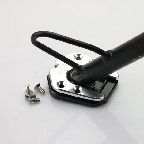 (Argent) Compatible avec les accessoires moto CFMOTO 650MT MT 650 MT MT650 TR-G 650TR-G : béquille latérale, support élargi, extension, maxpower (1/4)