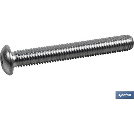 COFAN din iso 7380 c-10.9 m-10x45 z   caja 100 unid. , Tornillo Allen DIN ISO 7380 con rosca total. Clase 10.9 en acabado zincado. Abarca métricas desde la M-4 hasta M-10 y unas lo