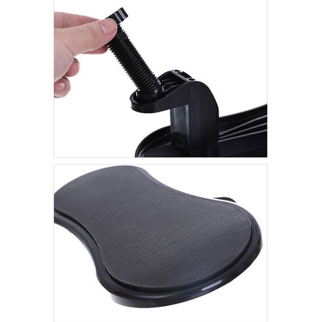 Repose-bras d'ordinateur pivotant, confortable, antidérapant et ergonomique pour bureau à domicile, noir (1/5)
