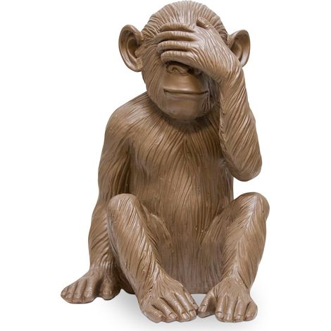 Dekorative Designfigur - Blinder Affe - Sapiens Braun (1/5)