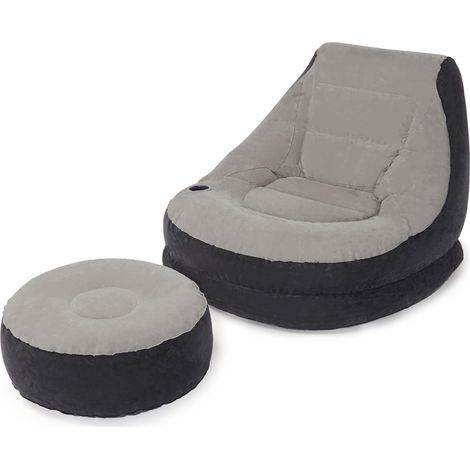 Poltroncina Airbed con Pouff Intex Lounge 99 x 130 x 76 cm (1/5)