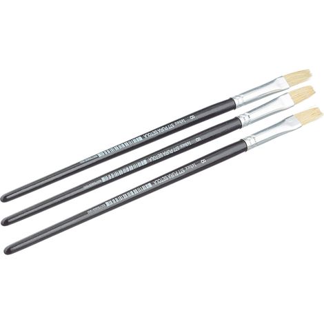 Lebez Pennello spatola N°8 in setola pura, manico legno, set 12 pezzi assortiti (1/4)